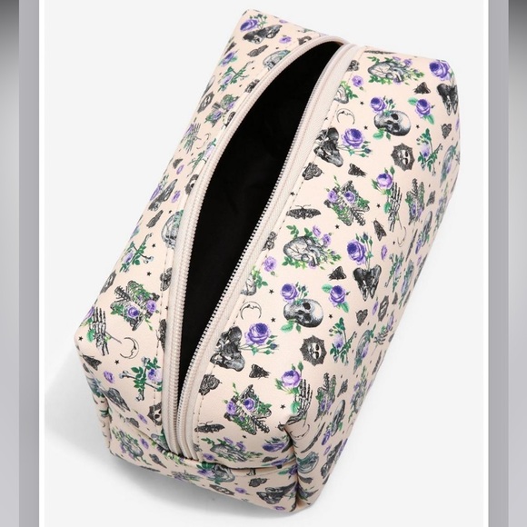 Floral Skull Anatomy Makeup Bag - Picture 3 of 5